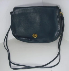 Vintage authentisch Bonnie Cashin for Meyers Schultertasche dreifacher Einstieg 2 Klappen Umschlag marineblau - Bild 1 von 8