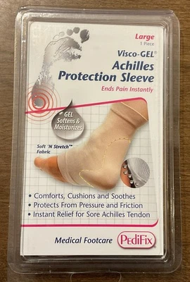 PediFix Visco-Gel Achilles Protection Sleeve Pain Relief Size Large NIP - Image 1 of 2