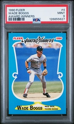 126855627 Wade Boggs 1990 Fleer #4 vencedores do prêmio - Imagem 1 de 3