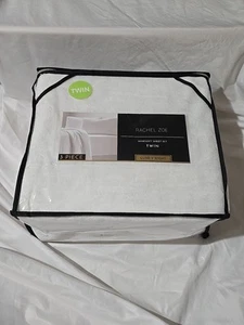 NWT Rachel Zoe 4 Pcs Twin Minksoft Sheet Set White Fits 17" Standard 100 Soft - Picture 1 of 7