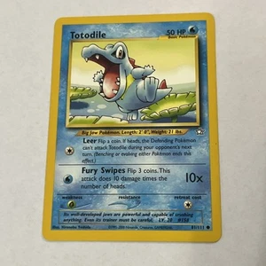 Pokemon TCG Neo Genesis #81/111 Totodile Pokemon Card WOTC NM - Picture 1 of 10