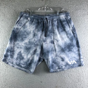 RVCA Tie-Dye Sweat-Shorts Herren XL blau Gummizug Kordelzug Bund Training Gym - Bild 1 von 11