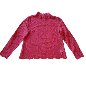 J. CREW Bluse Blumen Spitze Stehkragen Größe 12 adrett Business Freizeit Glamourös klassisch - Bild 1 von 9