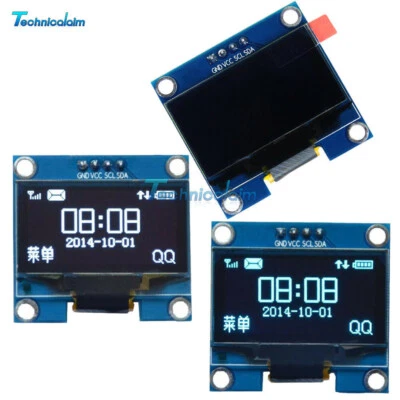 1.3" OLED LCD Display Module IIC I2C Interface 3.3-5V For Arduino White/Blue - Bild 1 von 4
