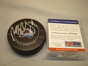 Paul Stastny Signed Colorado Avalanche Official Game Hockey Puck PSA/DNA COA 1A - Picture 1 of 3