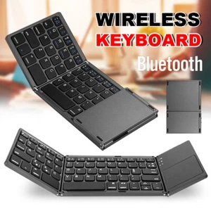 Touchpad Wireless Bluetooth Keyboard For Apple iPad Android Samsung PC Tablet - Picture 1 of 12