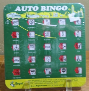 4 NEW Car Travel Bingo CARDS Auto, Traffic Safety, Interstate REGAL 2014 - Picture 1 of 3