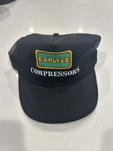 Vintage 90er USA Carlyle Kompressoren HLK Träger Patch Netz Druckknopflasche Mütze Trucker - Bild 1 von 6