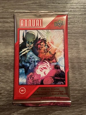 2022-23 Upper Deck Marvel Annual Factory Sealed 5 Cards; X-men Cover, See Photos - Image 1 of 2