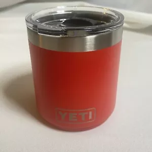 Yeti Rambler 10oz Lowball Cup w/ Mag Slider Lid Insulated Recue Red New w/ tags - Bild 1 von 5