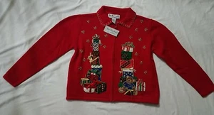 NWT Christmas Star Blue Originals Studio sweater size Medium - Picture 1 of 5