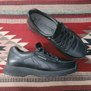 Mephisto Rainbow Casual Lace-Up Black Leather Shoes Sz 11.5 Low Impact Comfort - Picture 1 of 11