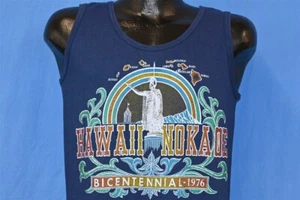 vintage 70s HAWAII NOKA OE BICENTENNIAL 1976 ISLANDS KAMEHAMEHA t-shirt MEDIUM M - Picture 1 of 4