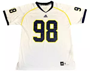 MICHIGAN WOLVERINES #98 Adidas White Jersey Mens size XL - Picture 1 of 2