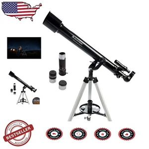PowerSeeker 60AZ Beginners Telescope - Lightweight with Dual Eyepieces & Barlow - Picture 1 of 11