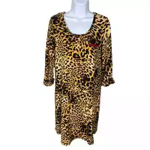 Soma camicia da notte mini pullover stampa animalier manica 3/4 donna taglia media - Foto 1 di 3
