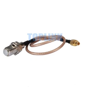 MMCX Male Plug to F Female Jack Connector Pigtail Coax Jumper Cable RG316 15cm - Picture 1 of 2
