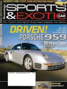 HEMMINGS SPORT & EXOTIC CAR 2008 OKT - PORSCHE 959, MASERATI GHIBLI,ALFETTA GT - Bild 1 von 1