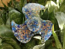 Energized LAPIS Orgone Fidget Spinner pointed Crystal Therapy Booklet