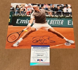 ROGER FEDERER SIGNED 8X10 TENNIS PHOTO PSA/DNA COA HAND SIGNED WIMBLEDON #3 - Picture 1 of 1