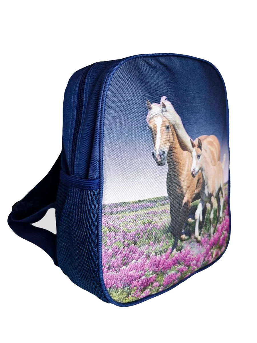 Schulrucksack Pferd & Blume – Kinderrucksack Für Schule, Reisen & Freizeit, Mit Vielen Fächern & Gepolsterten Trägern