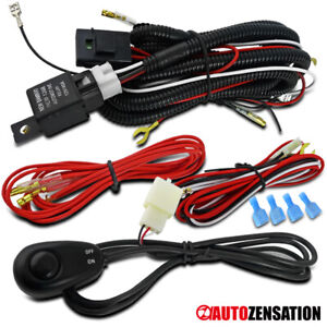 Led Fog Light Driving Lamp Wire Harness Kit W/ Wiring Switch Relay Fuse 4X4 SUV