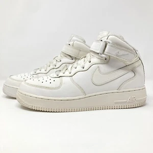 Nike Air Force 1 '08 Mid Top Shoes White Kids Size 7Y | Women’s 8.5 | Men’s 7 US - Picture 1 of 13