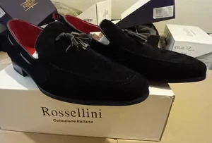 Men's Suede Leather Formal Loafers Slip On Driving Wedding Shoes UK-9,10, New - Picture 1 of 6