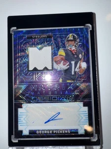 2024 Panini Obsidian - Matrix Material Autographs George Pickens Deep Sea /49 - Bild 1 von 2