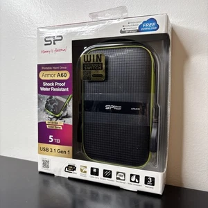Silicon Power 5TB Armor A60 Shockproof Portable Hard Drive Factory Sealed - Afbeelding 1 van 4