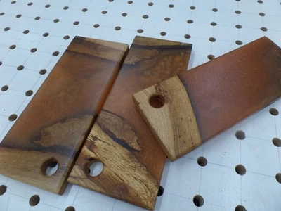 Beautiful character Oak with metallic copper resin serving boards 44 x 18 x 3cm  - Image 1 of 4