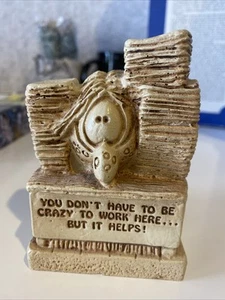 Paula 1972 Vintage Figurine “you Don't Have To Be Crazy To Work Here” W- 243 USA - Picture 1 of 2