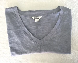 Damen Eddie Bauer T-Shirt Gr. XL Slub Shirttail Saum V-Ausschnitt SS Purplehaze - Bild 1 von 6
