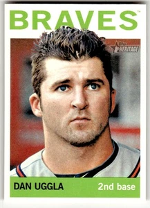 2013 Topps Heritage #115 Dan Uggla Atlanta Braves Baseball - Picture 1 of 2