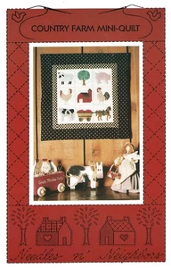 1993 Needle n' Neighbors NN-106 Country Farm Mini-Quilt sewing pattern uncut - Picture 1 of 3