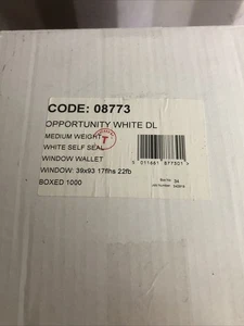 Opportunity White DL Envelopes Self Seal 85gsm (Pack of 1000) Window (8773/61304 - Picture 1 of 2