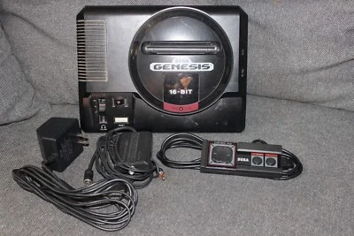 Vintage SEGA Genesis 16-Bit Console With Power Supply, Controller, Cables - Image 1 of 4