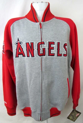 Los Angeles Angels Mens Medium or X-Large Full Zip Cotton Dugout Jacket LAA 4 Cover