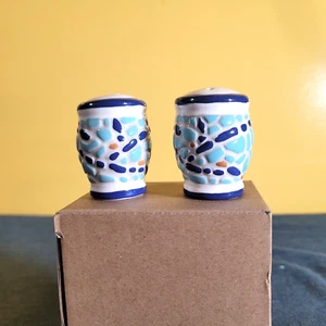 VTG Pfaltzgraff Monaco Mosaic Personal Salt & Pepper Shaker Set - Picture 1 of 4