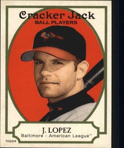 2005 Topps Cracker Jack Mini Stickers Orioles Baseball Card #9 Javy Lopez