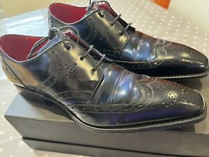 STUNNING Jeffery West Blue Black UK 7.5 Deathmoth Shoes FREEPOST £375 BARGAIN!!!