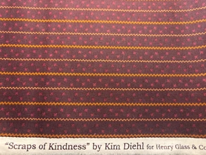 Henry Glass Scraps of Kindness Kim Diehl Red Cheddar 1800s Civil War Repro FQ - Picture 1 of 3