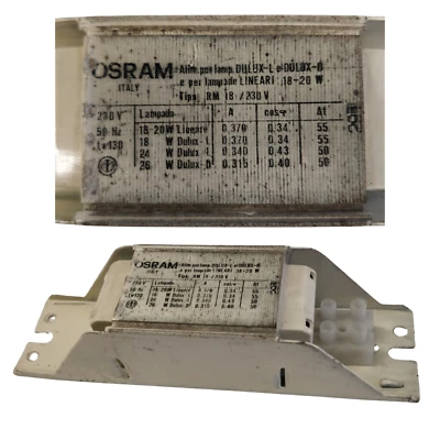 Reattore elettrico neon OSRAM Ballast per lampada tubo Lineare 18W 20W Dulux L D - Immagine 1 di 4