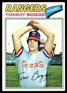 1977 Topps Tommy Boggs RC Texas Rangers #328