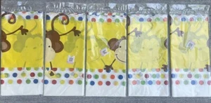 Lot of 5 Celebrations NEW Fun Monkey 48" x 88" Tablecovers 72-3439 Party - Picture 1 of 3