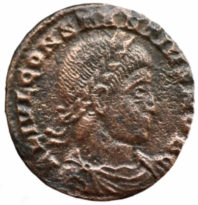 AUTHENTIC CONSTANTIUS II ROMAN COIN VOT - VF CONDITION - AE 19mm 2GR - Image 1 of 2