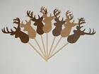 24 Shades of Deer Cupcake toppers Woodland Baby Shower Birthday Decorations 