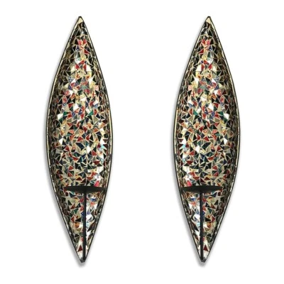 Apliques de vela de mosaico, candelabro de pared, candelabro de pared Tealight Foto 1 de 4