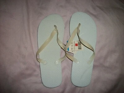 Sandalias Chanclas Blancas Zapatos de Ducha Damas Talla XL (11/12) Foto 1 de 2