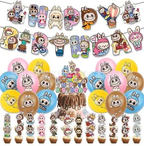Theme Birthday Party Decoration Balloons Cake Toppers Banner - Picture 1 of 11